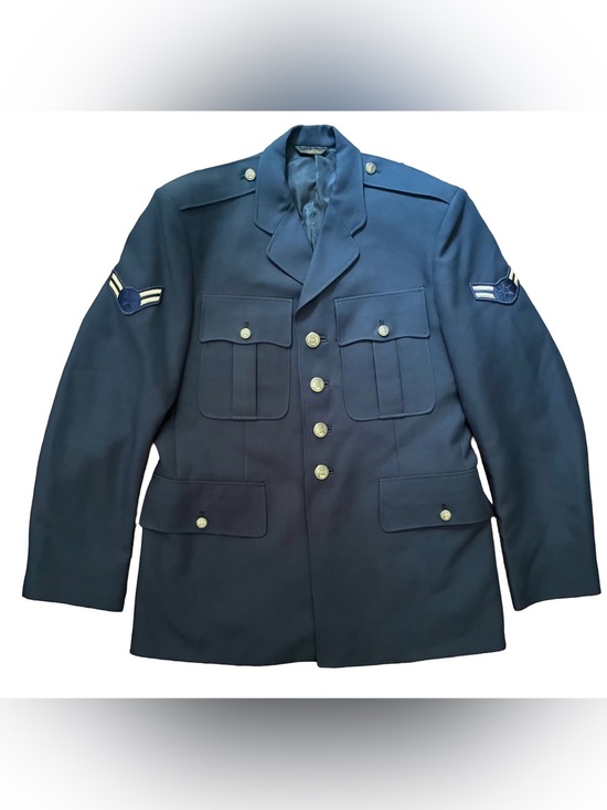 Davis Clothing Co. Other - Vintage 1990 USAF Senior Airman E4 Dress Blue Military Coat 41R